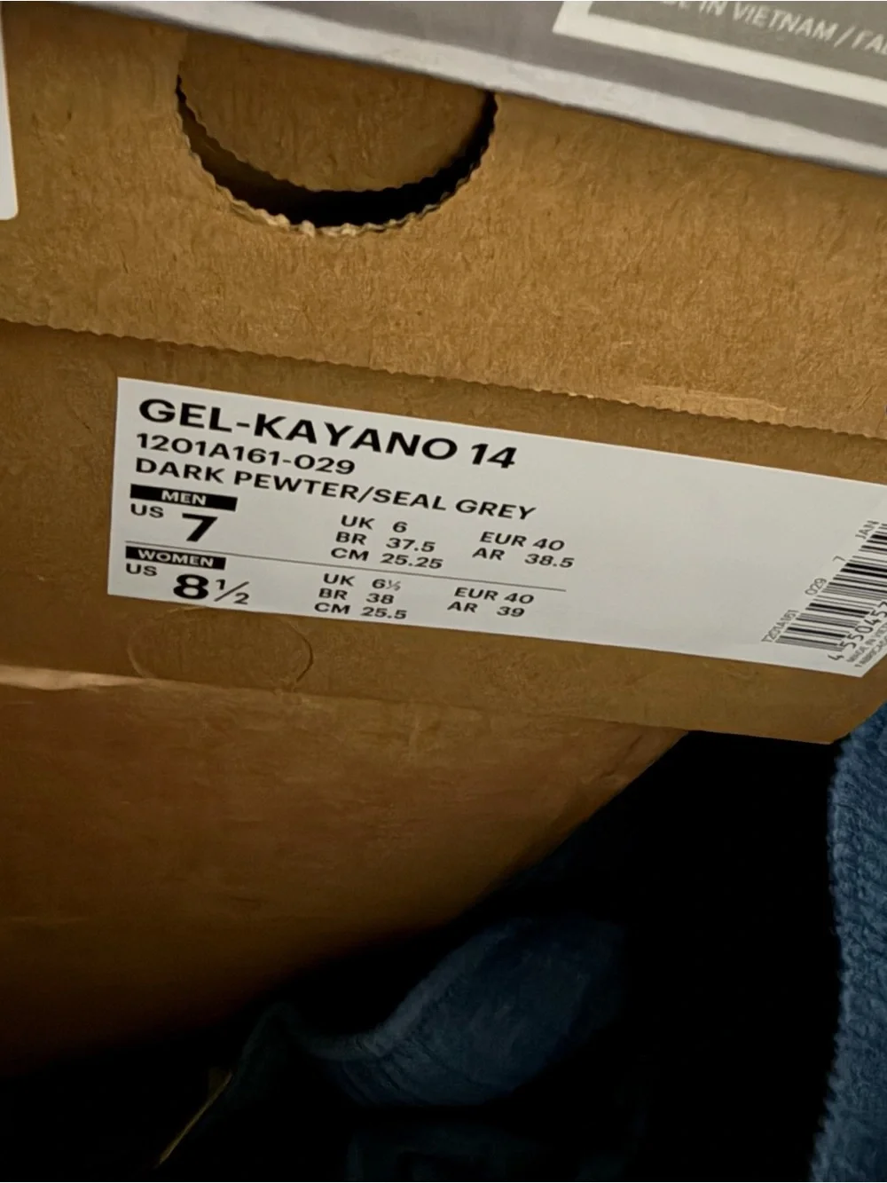 ASICS Gel‎ Kayano 14 Mens 7 Womens 8.5 Dark Pewter Seal Grey 1201A161-029 Shoes - Picture 8 of 8